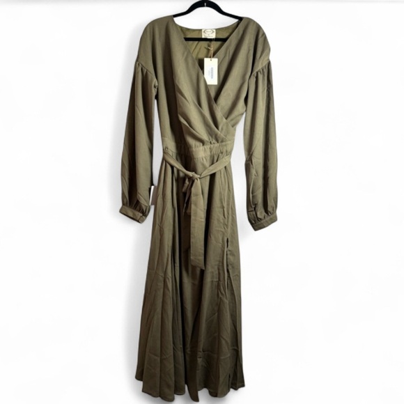 Joyfolie Malin Dress in Sage Green Long Sleeve Maxi 
Size XL - Picture 4 of 10